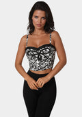 Contrast Braided Bustier Top