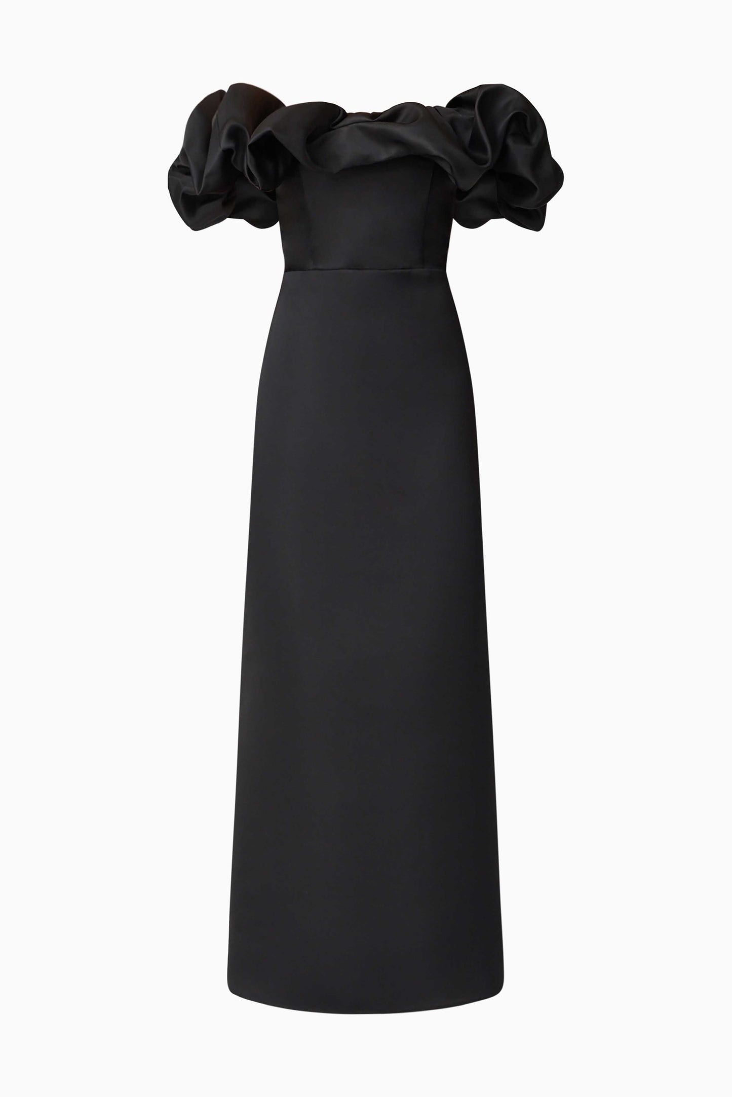 Sharon Off The Shoulder Midi Dress in Black