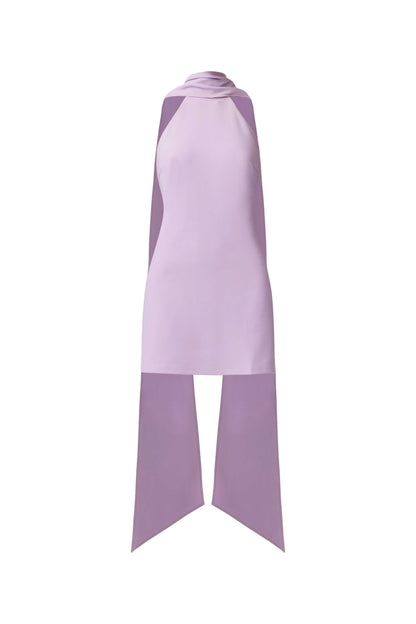 Mira Halter Mini Dress in Purple