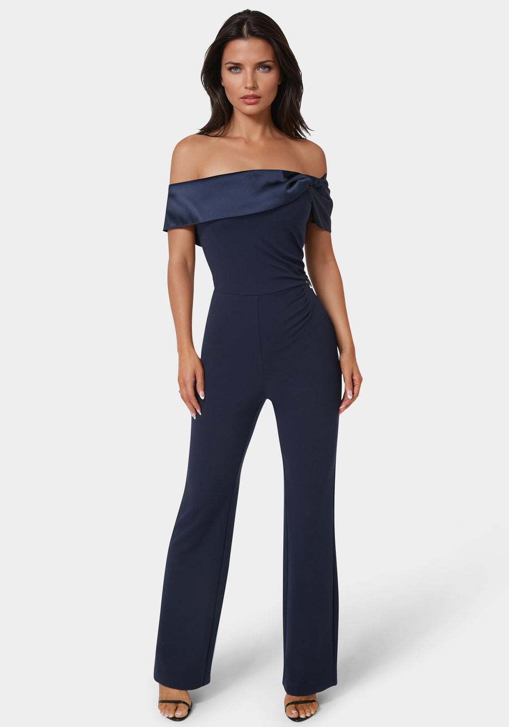 Off Shoulder Straight Leg Jumpsuit