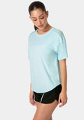 Curved Hem Tee W Puff Paint Logo