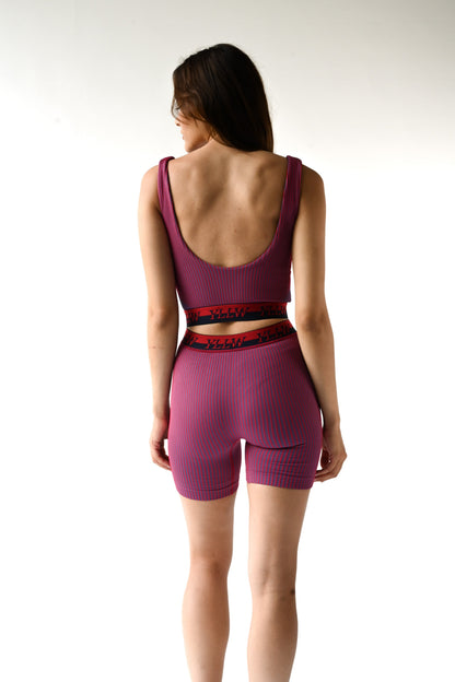 Juni Ribbed Tank — Rouge