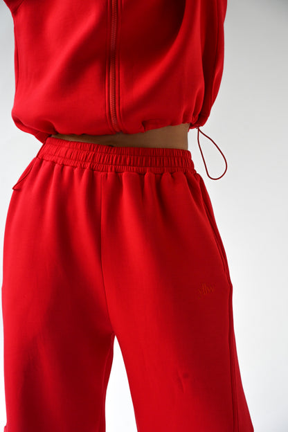 Kasey Knit Neoprene Jacket — Ruby