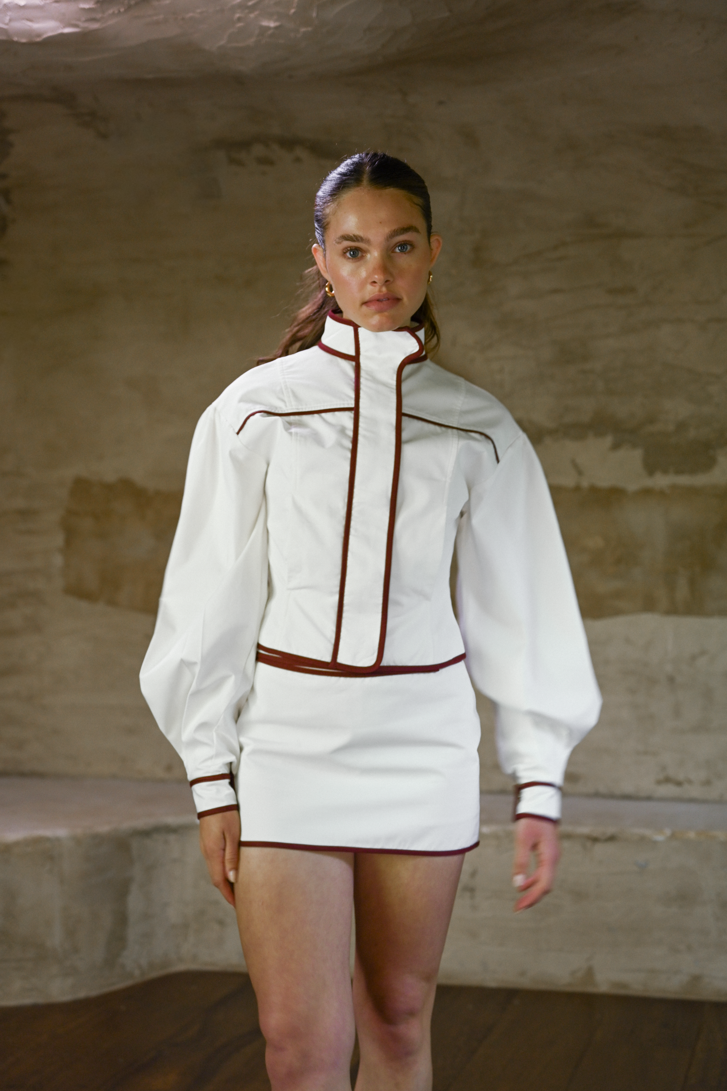 Ossie Cotton Skort — White