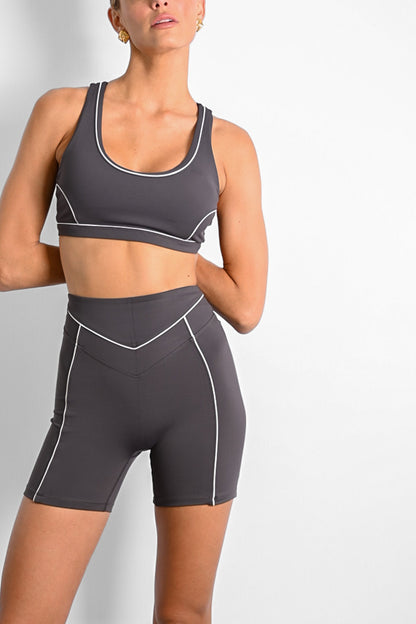 Christopher Contour Shorts — Charcoal
