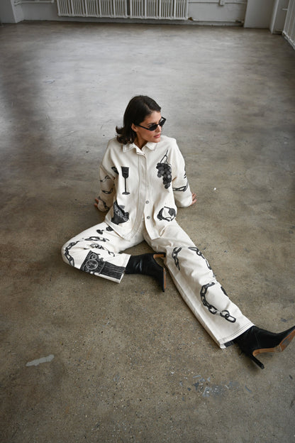 Linked Canvas Pants