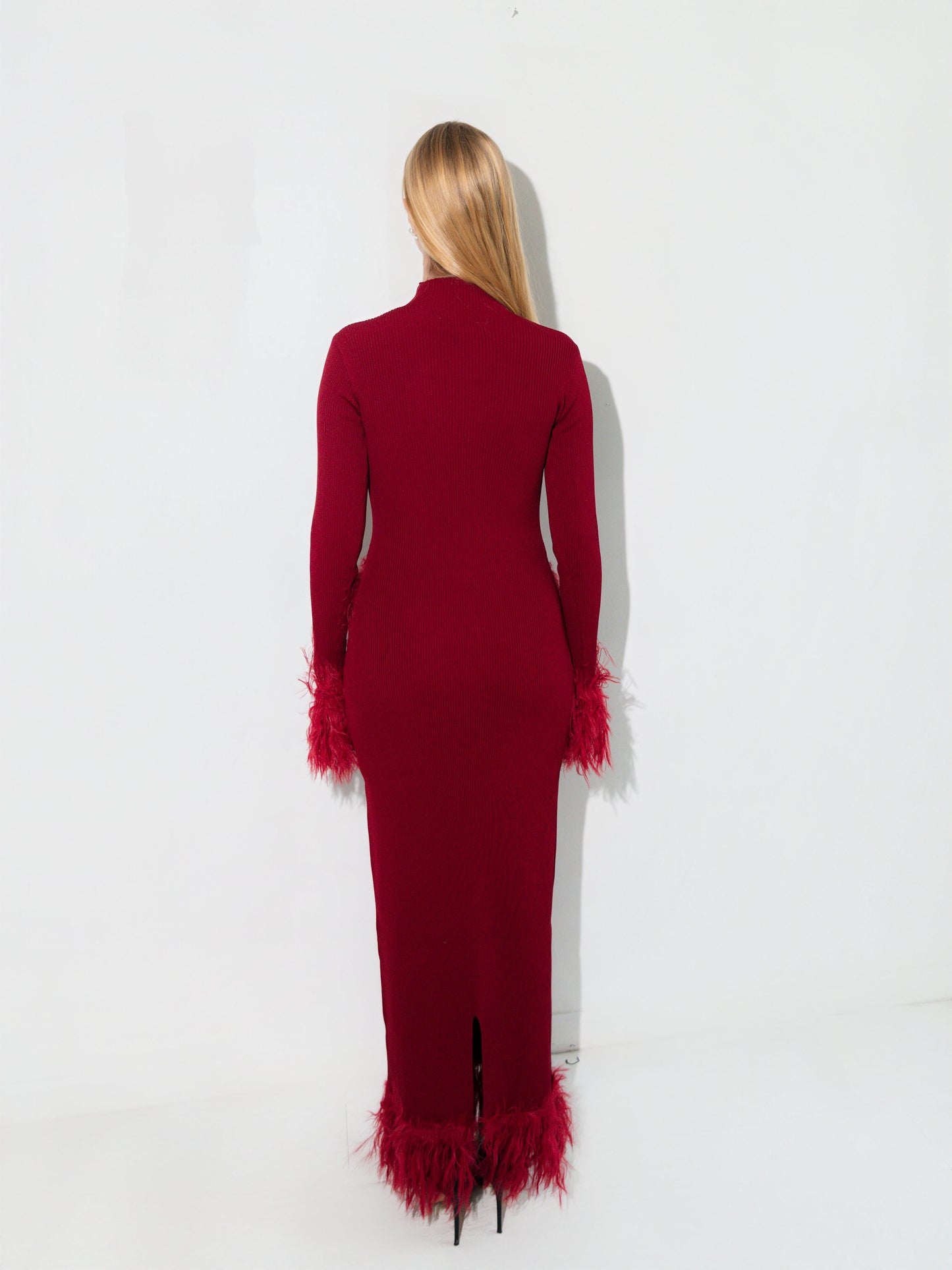 Milli Knit Dress — Burgundy