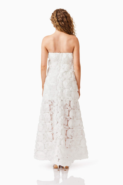 Selena Strapless Maxi Dress in White