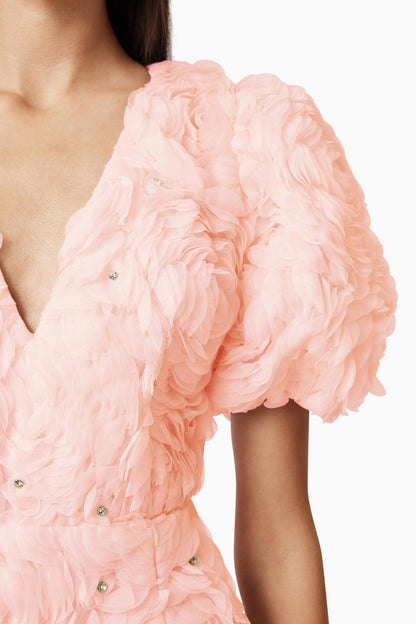 Rosella 3D Mini Dress In Pink