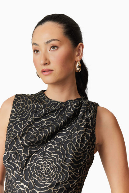 Deanna Midi Dress in Black
