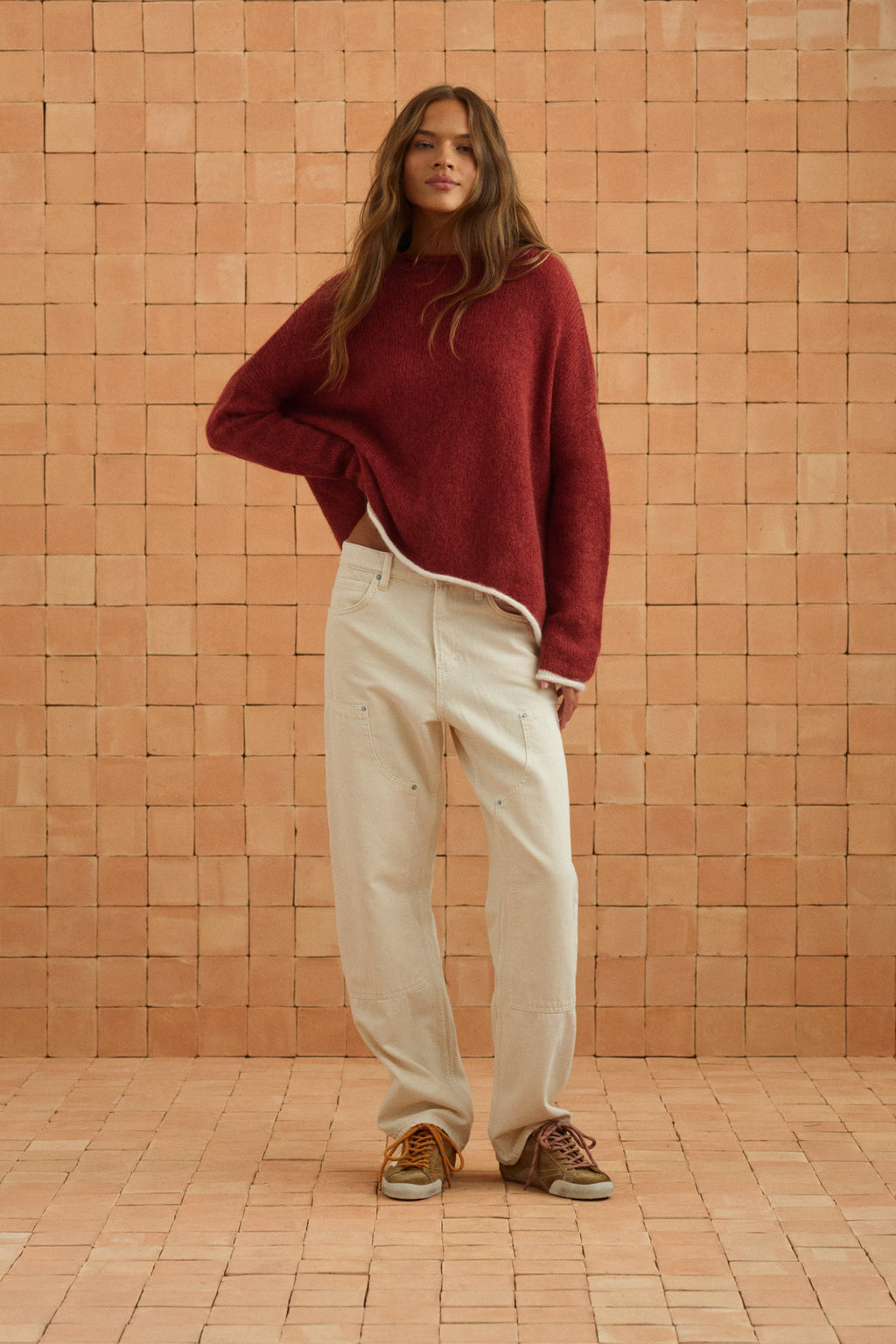 Boyfriend Jeans In Cream