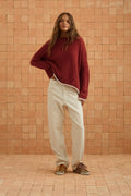Boyfriend Jeans In Cream