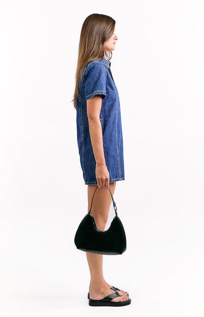 Lachie Dark Wash Denim Mini Dress