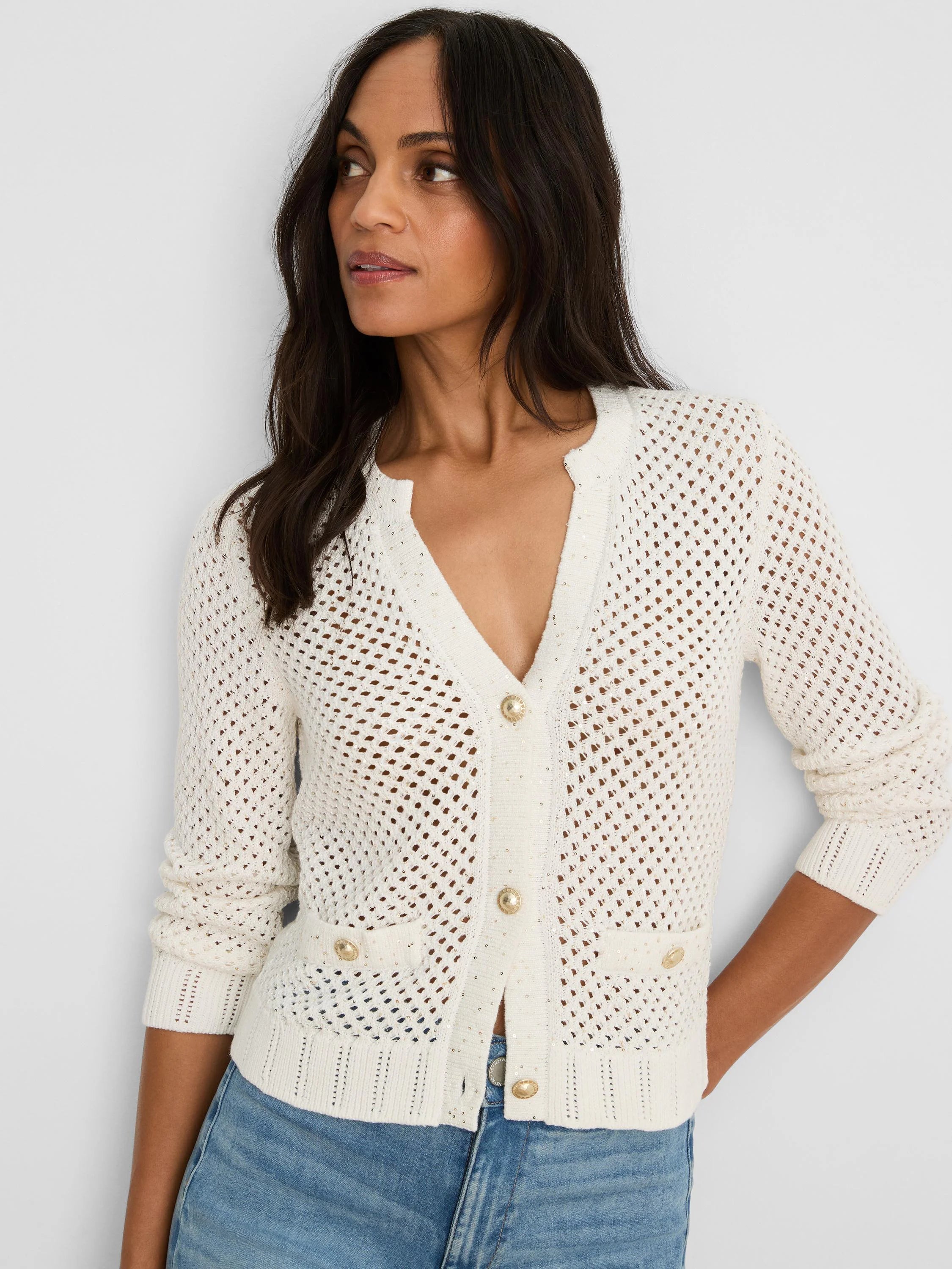 Sequin Glow Cardigan