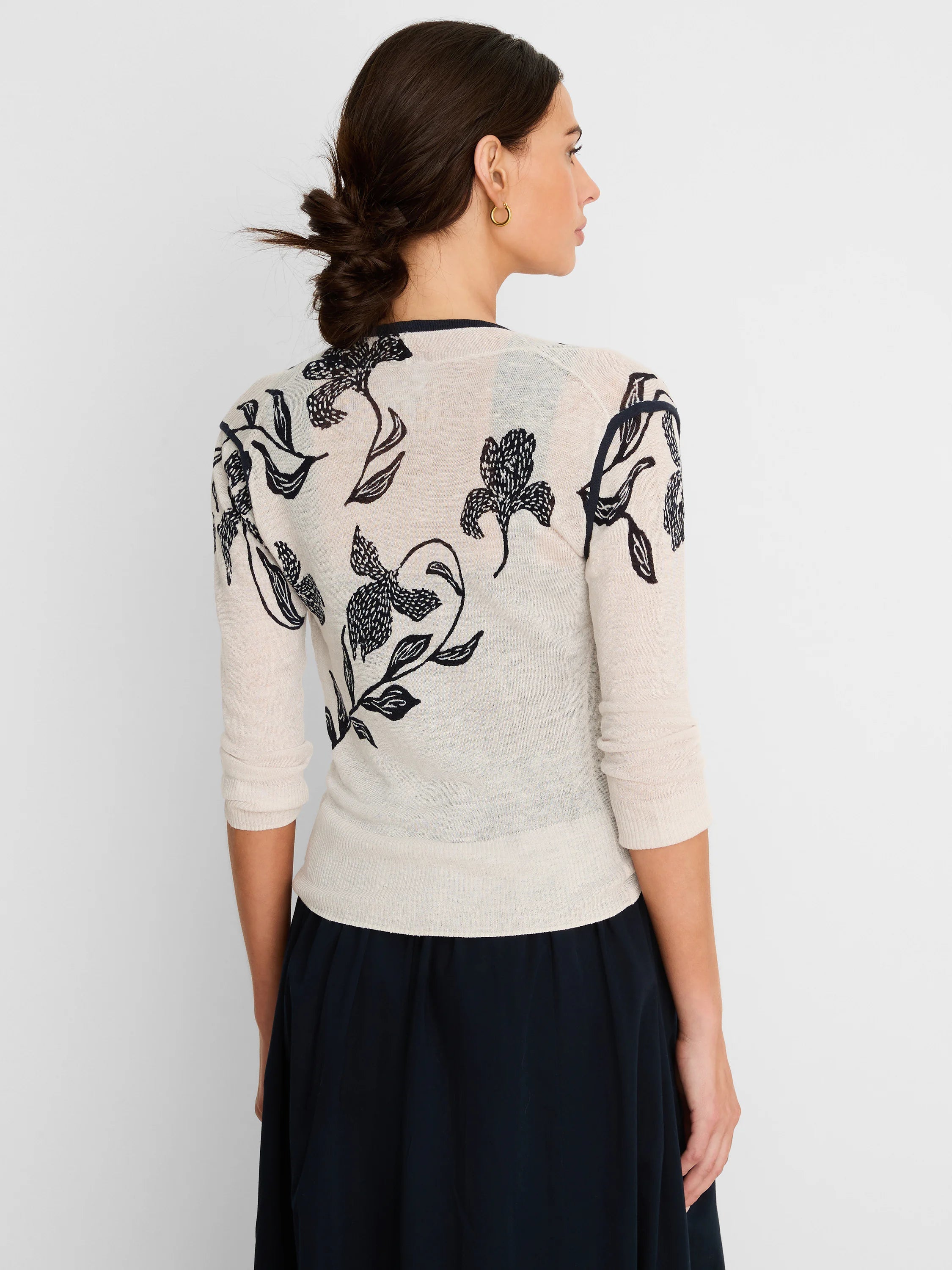 Inked Blooms 4-Way Cardigan