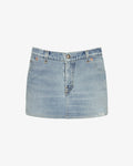 aligrace Low Waist Micro Mini Skirt - Blue