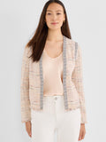 Contrast Trim Knit Jacket