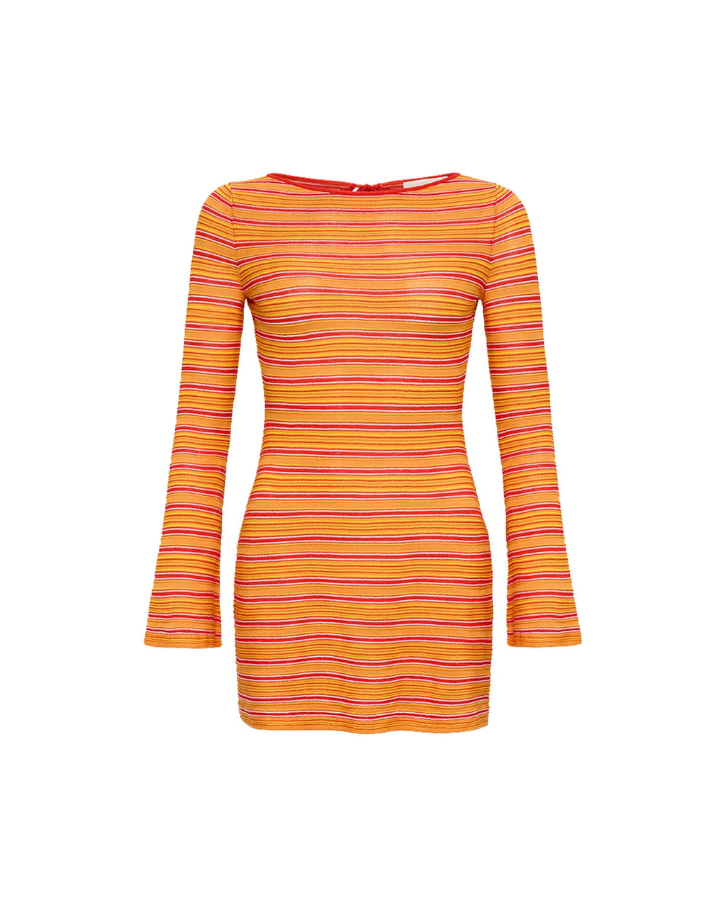 x The Salty Blonde Tita Dress - Chili Pepper Stripe