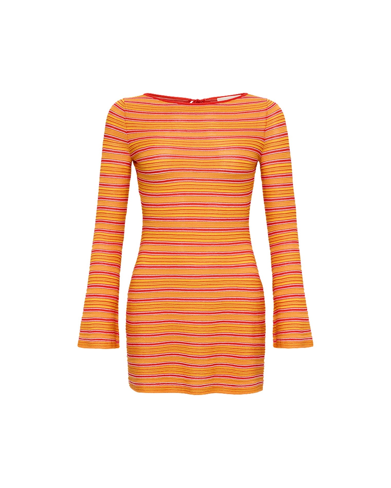 x The Salty Blonde Tita Dress - Chili Pepper Stripe