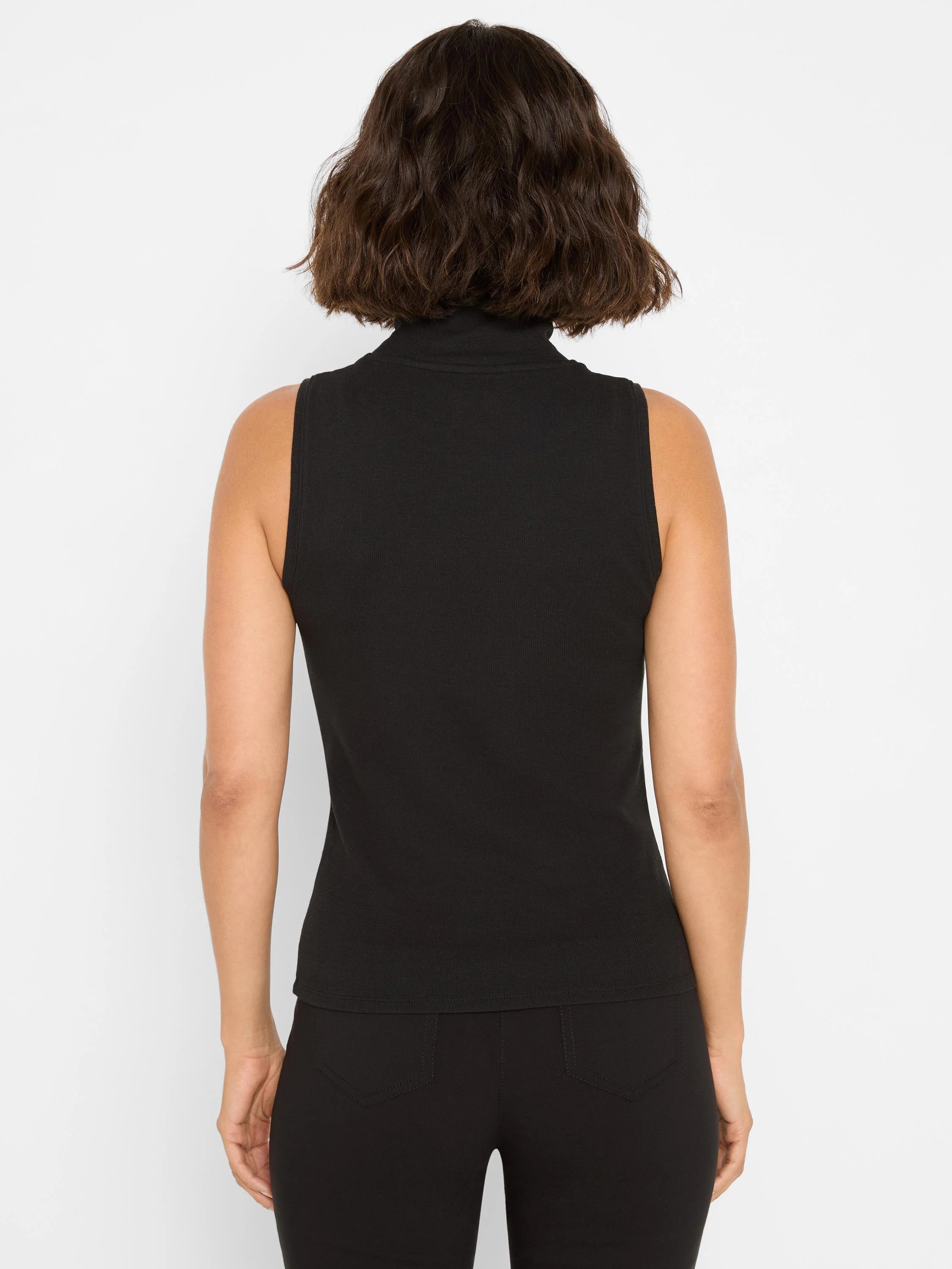 Perfect Knit Rib Turtleneck Tank