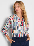 Broken Stripe Cotton Top
