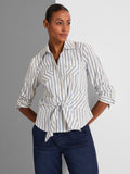 Striped Iconic Tie Front Shirt