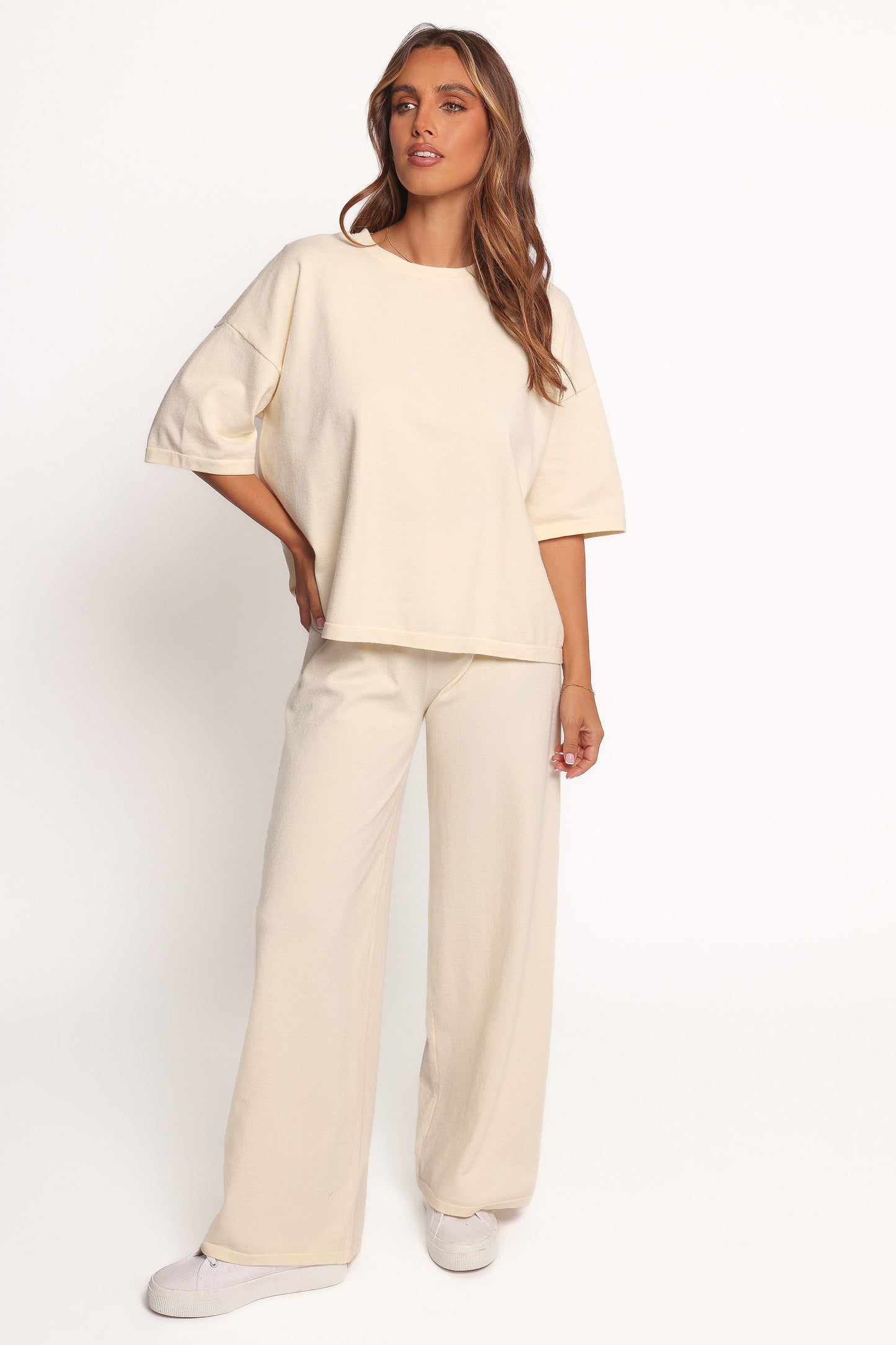 Ash Knitted T-Shirt - White